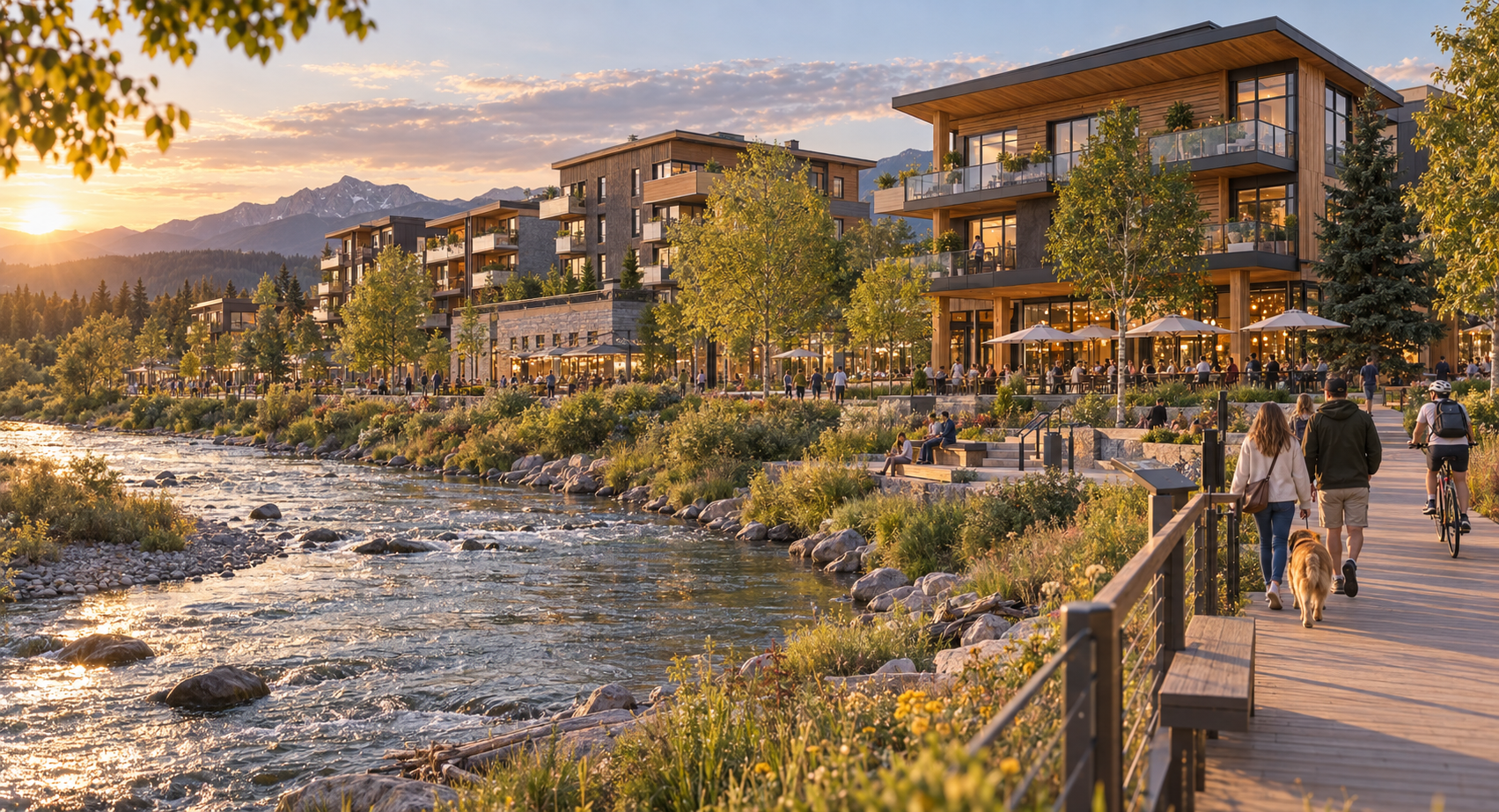 Modern regenerative river side living